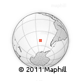 Outline Map of the Area around 49° 27' 26" S, 109° 34' 29" W, rectangular outline