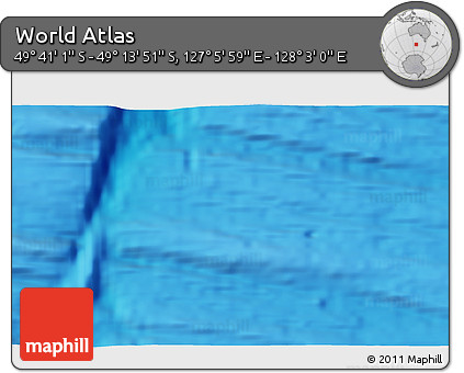 Physical 3D Map of the Area around 49° 27' 26" S, 127° 34' 30" E