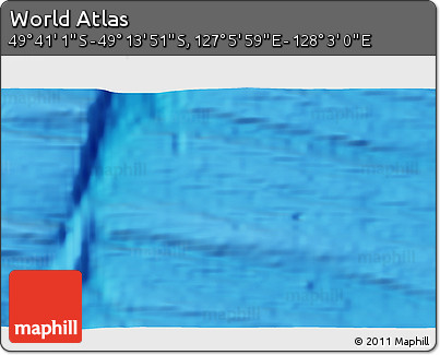 Physical 3D Map of the Area around 49° 27' 26" S, 127° 34' 30" E