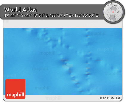 Physical 3D Map of the Area around 49° 27' 26" S, 130° 7' 30" E