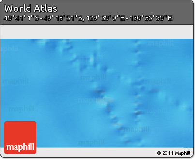 Physical 3D Map of the Area around 49° 27' 26" S, 130° 7' 30" E