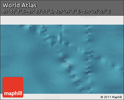 Satellite 3D Map of the Area around 49° 27' 26" S, 130° 7' 30" E