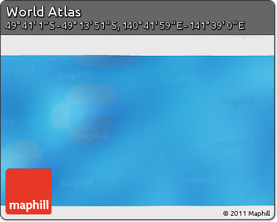 Physical 3D Map of the Area around 49° 27' 26" S, 141° 10' 30" E