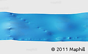 Shaded Relief Panoramic Map of the area around 49° 27' 26" S, 145° 25' 30" E