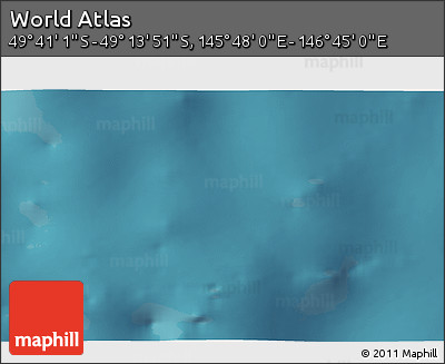 Satellite 3D Map of the Area around 49° 27' 26" S, 146° 16' 30" E