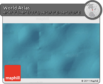 Satellite 3D Map of the Area around 49° 27' 26" S, 147° 7' 30" E