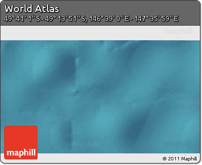 Satellite 3D Map of the Area around 49° 27' 26" S, 147° 7' 30" E