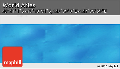 Physical Panoramic Map of the Area around 49° 27' 26" S, 147° 7' 30" E