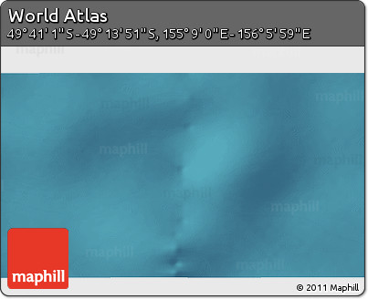 Satellite 3D Map of the Area around 49° 27' 26" S, 155° 37' 30" E