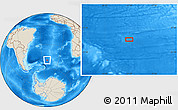 Shaded Relief Location Map of the area around 49° 27' 26" S, 21° 10' 29" W