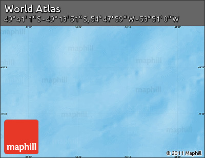 Physical Map of the Area around 49° 27' 26" S, 54° 19' 30" W