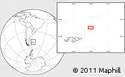 Blank Location Map of the area around 49° 27' 26" S, 56° 1' 29" W