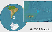 Satellite Location Map of the area around 49° 27' 26" S, 56° 1' 29" W