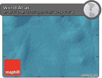 Satellite Map of the Area around 49° 27' 26" S, 58° 34' 30" W