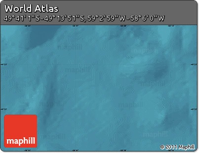 Satellite Map of the Area around 49° 27' 26" S, 58° 34' 30" W