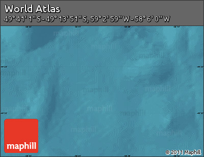 Satellite Map of the Area around 49° 27' 26" S, 58° 34' 30" W
