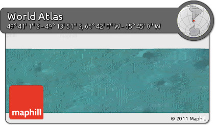 Satellite Panoramic Map of the Area around 49° 27' 26" S, 66° 13' 29" W
