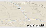 Shaded Relief 3D Map of the area around 49° 27' 26" S, 69° 37' 30" W