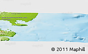 Physical Panoramic Map of the area around 49° 27' 26" S, 70° 37' 30" E