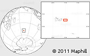 Blank Location Map of the area around 49° 27' 26" S, 71° 28' 29" E
