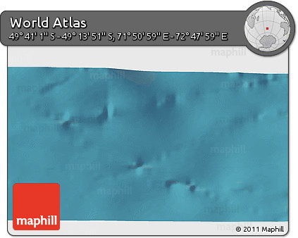 Satellite 3D Map of the Area around 49° 27' 26" S, 72° 19' 29" E