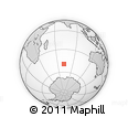 Outline Map of the Area around 49° 27' 26" S, 72° 19' 29" E, rectangular outline