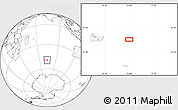 Blank Location Map of the area around 49° 27' 26" S, 74° 1' 30" E