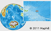 Physical Location Map of the area around 49° 27' 26" S, 74° 52' 30" E