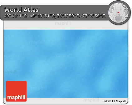 Physical 3D Map of the Area around 49° 27' 26" S, 76° 34' 29" E