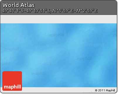 Physical 3D Map of the Area around 49° 27' 26" S, 76° 34' 29" E