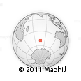 Outline Map of the Area around 49° 27' 26" S, 76° 34' 29" E, rectangular outline