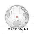 Outline Map of the Area around 49° 27' 26" S, 77° 25' 30" E, rectangular outline