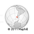 Outline Map of the Area around 49° 27' 26" S, 77° 16' 30" W, rectangular outline