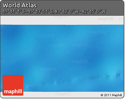 Physical 3D Map of the Area around 49° 27' 26" S, 83° 13' 29" W