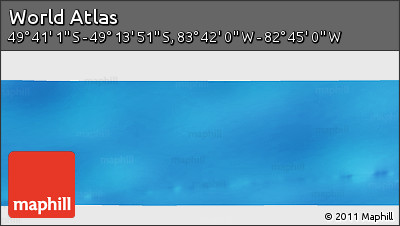 Physical Panoramic Map of the Area around 49° 27' 26" S, 83° 13' 29" W