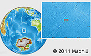 Physical Location Map of the area around 49° 27' 26" S, 93° 34' 29" E