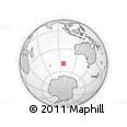 Outline Map of the Area around 49° 27' 26" S, 96° 58' 29" E, rectangular outline