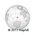 Outline Map of the Area around 49° 27' 26" S, 99° 31' 30" E, rectangular outline