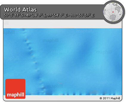 Physical 3D Map of the Area around 49° 51' 40" S, 100° 22' 30" E
