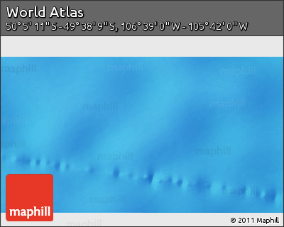 Physical 3D Map of the Area around 49° 51' 40" S, 106° 10' 30" W