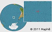 Satellite Location Map of the area around 49° 51' 40" S, 106° 10' 30" W