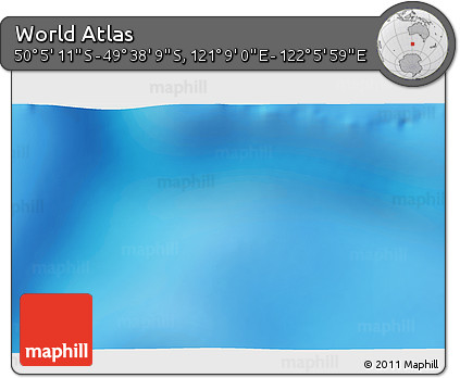Physical 3D Map of the Area around 49° 51' 40" S, 121° 37' 30" E