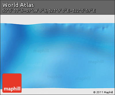 Physical 3D Map of the Area around 49° 51' 40" S, 121° 37' 30" E