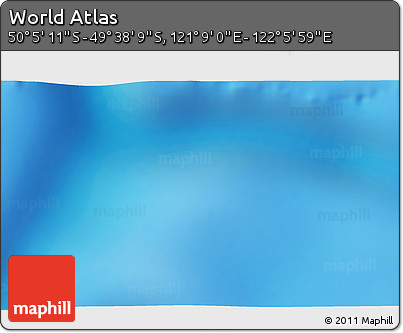 Physical 3D Map of the Area around 49° 51' 40" S, 121° 37' 30" E