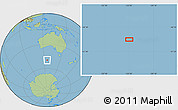 Savanna Style Location Map of the area around 49° 51' 40" S, 125° 52' 30" E