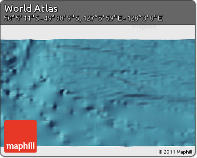 Satellite 3D Map of the Area around 49° 51' 40" S, 127° 34' 30" E