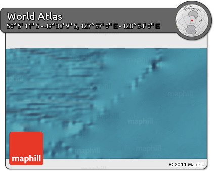 Satellite 3D Map of the Area around 49° 51' 40" S, 128° 25' 30" E