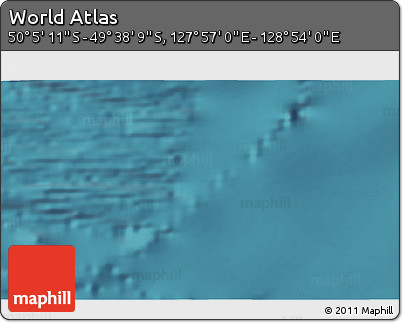 Satellite 3D Map of the Area around 49° 51' 40" S, 128° 25' 30" E