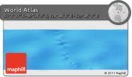 Physical Panoramic Map of the Area around 49° 51' 40" S, 129° 16' 30" E