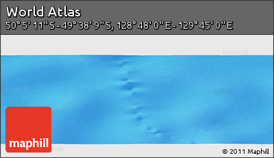 Physical Panoramic Map of the Area around 49° 51' 40" S, 129° 16' 30" E